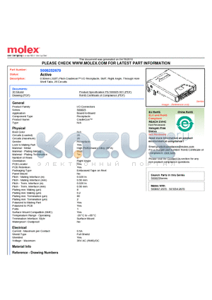 5008252670 datasheet - 0.50mm (.020