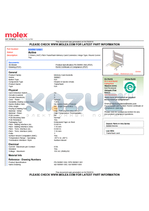 500901-0801 datasheet - 1.10mm (.043