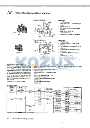 1AV2B datasheet - Vane operated position sensor