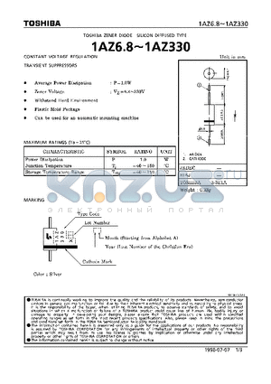 1AZ11 datasheet - ZENER DIODE ( CONSTANT VOLTAGE REGULATION)