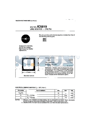 1C5819 datasheet - SILICON RECTIFIER DICE