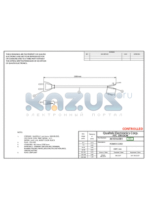 361016-D01 datasheet - POWER CORD