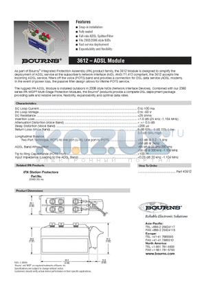 3612 datasheet - ADSL Module