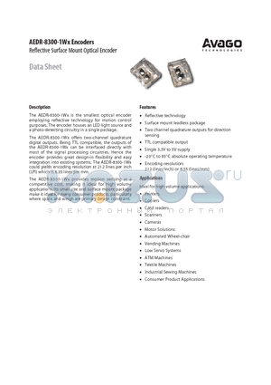 AEDR-8300-1 datasheet - Reflective Surface Mount Optical Encoder