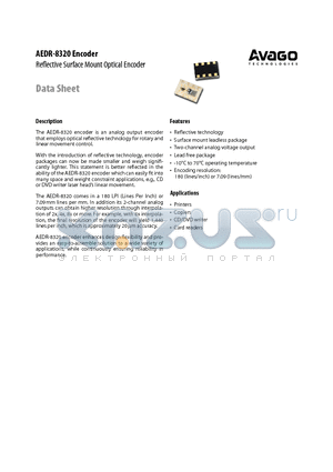 AEDR-8320 datasheet - Reflective Surface Mount Optical Encoder