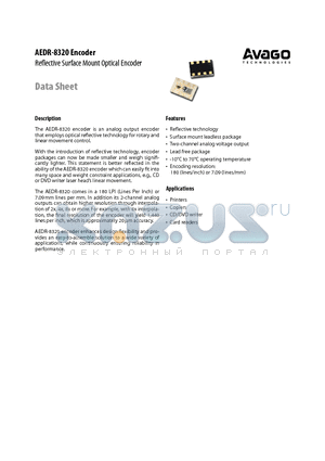 AEDR-83200Q1 datasheet - Reflective Surface Mount Optical Encoder