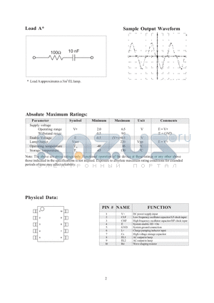 1DDD372AA-M04 datasheet - Electroluminescent Lamp Driver IC