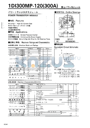 1DI300MP-120 datasheet - POWER TRANSISTOR MODULE