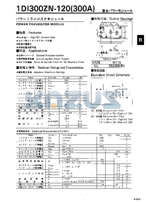 1DI300ZN-120 datasheet - power transistor module
