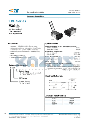 1EBF1 datasheet - Accessory Outlet Filter