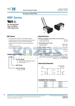 1EBF4 datasheet - Accessory Outlet Filter