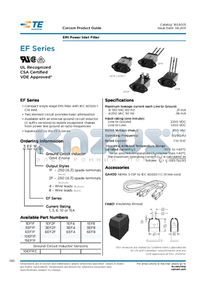 1EF2F datasheet - EMI Power Inlet Filter