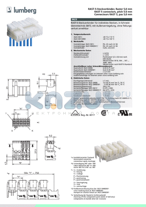 362303 datasheet - RAST-5-Steckverbinder, Raster 5,0 mm