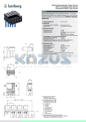 3625-104M05S03 datasheet - RAST-5-Steckverbinder, Raster 5,0 mm