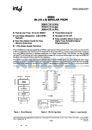 3628A-3 datasheet - 8K(1Kx8) BIPOLAR PROM