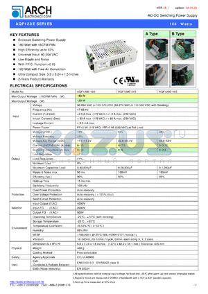 AQF120E datasheet - AC-DC Switching Power Supply