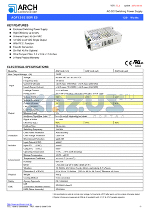 AQF120E-12S datasheet - AC-DC Switching Power Supply