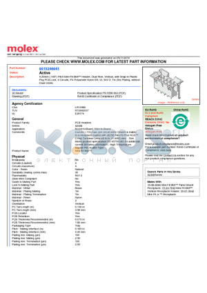 0015-28-6061 datasheet - 4.20mm (.165