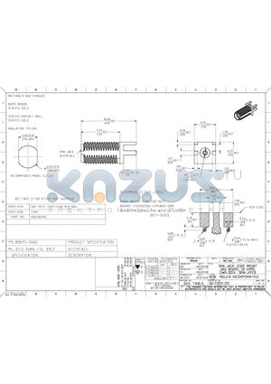 73251-2121 datasheet - SMA JACK, EDGE MOUNT 062 BOARD 50 OHMS