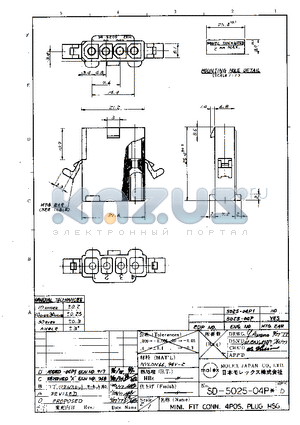 0015-31-1043 datasheet - MOLEX-JAPAN CO.LTD