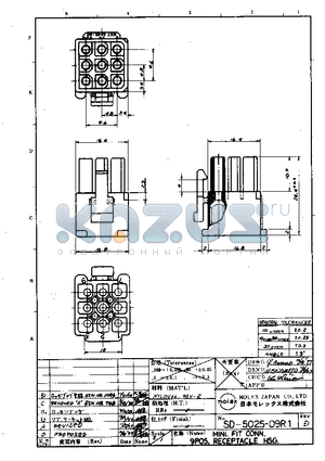 0015-31-1092 datasheet - MOLEX-JAPAN CO.LTD