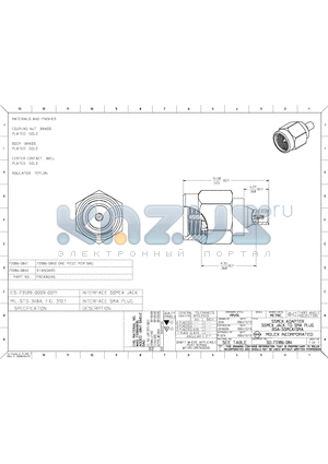 73386-0841 datasheet - SSMCX ADAPTER SSMCX JACK TO SMA PLUG