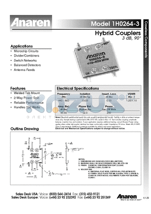 1H0264-3 datasheet - 1H0264-3