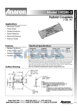 1H0280-3 datasheet - Hybrid Couplers