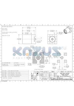 73415-2060 datasheet - MMCX JACK, VERTICAL PCB/SMT 50 OHMS MMCX-J/PCB