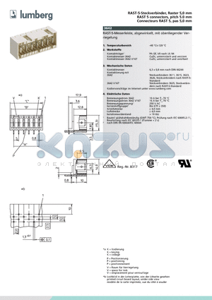 364210 datasheet - RAST-5-Steckverbinder, Raster 5,0 mm