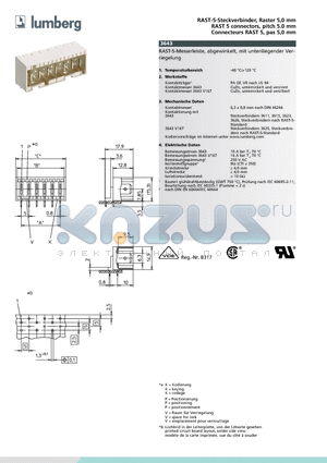 364303 datasheet - RAST-5-Steckverbinder, Raster 5,0 mm