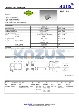 AQO2520 datasheet - Low supply voltage version available