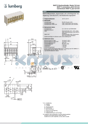 364410 datasheet - RAST-5-Steckverbinder, Raster 5,0 mm