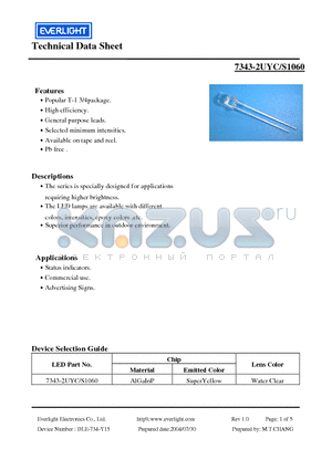 7343-2UYC-S1060 datasheet - 7343-2UYC-S1060