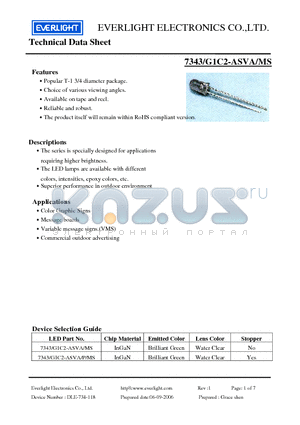 7343/G1C2-ASVA datasheet - Specially designed for applications