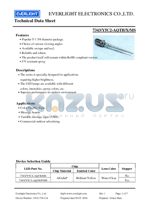 7343/Y5C2-AQTB/MS datasheet - Specially designed for applications