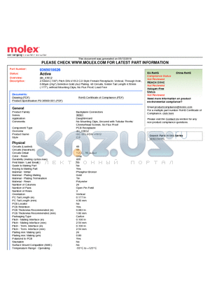 36501-0026 datasheet - 2.54mm (.100