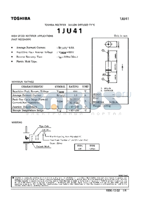 1JU41 datasheet - RECTIFIER (HIGH SPEED RECTIFIER APPLICATIONS)