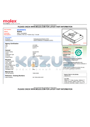 0015045072 datasheet - 2.54mm (.100