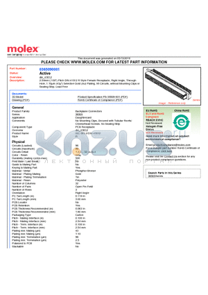 36509-0001 datasheet - 2.54mm (.100