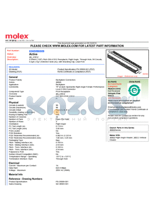 36509-0009 datasheet - 2.54mm (.100