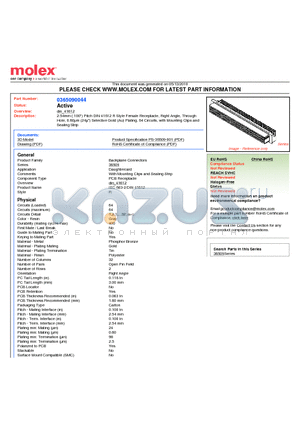 36509-0044 datasheet - 2.54mm (.100