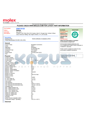 36511-0122 datasheet - 2.54mm (.100