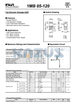 1MB05-120 datasheet - Fuji Discrete Package IGBT