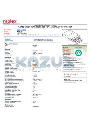 0015388218 datasheet - 2.54mm (.100