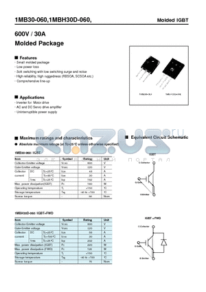 1MB30-060 datasheet - 600V / 30A Molded Package