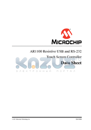 AR1100-I datasheet - AR1100 Resistive USB and RS-232 Touch Screen Controller