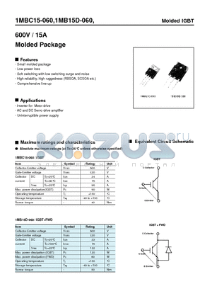 1MBC15-060 datasheet - 600V / 15A Molded Package