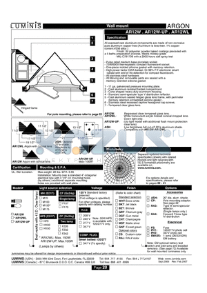 AR12W datasheet - Wall mount