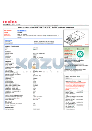 0015389132 datasheet - 2.54mm (.100